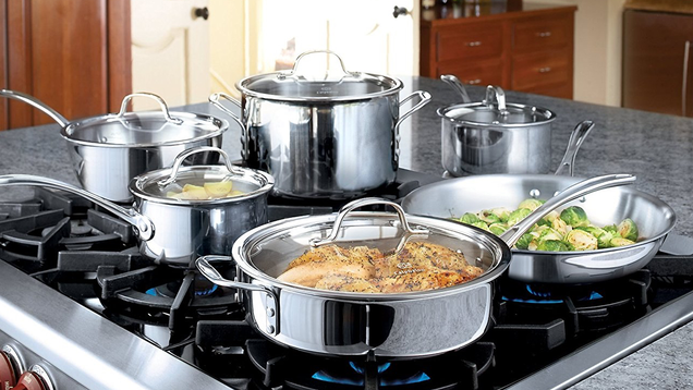 Calphalon Tri-Ply 13-Piece Cookware Set, $195 after $85 coupon